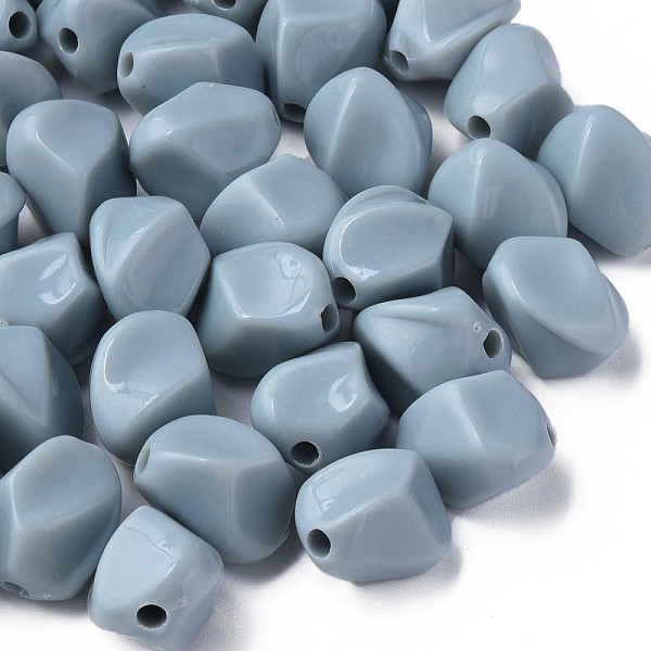 

PandaHall Opaque Acrylic Beads, Nuggets, Aqua, 16.5x15x13.5mm, Hole: 2.5mm, about 340pcs/500g Acrylic Nuggets Cyan