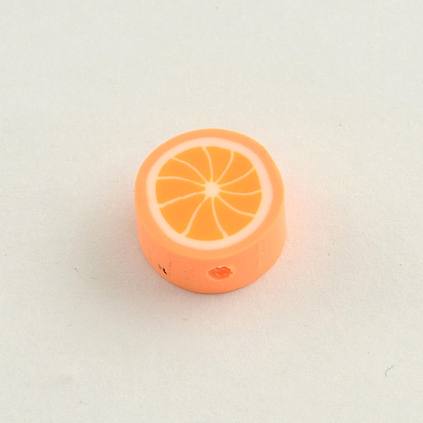 

PandaHall Handmade Polymer Clay Orange Beads, Orange, 10x4.5mm, Hole: 1~2mm Polymer Clay Fruit Orange