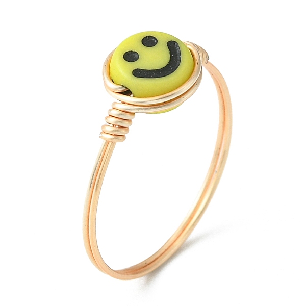 Smiling Face Acrylic Finger Ring