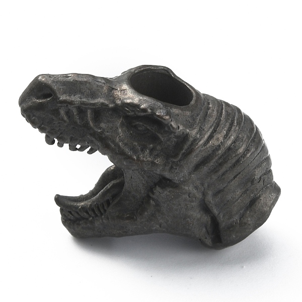 

PandaHall Dinosaur Head Shaped Brass Beads, for EDC Knife String Pendant Parachute String Tool, Gunmetal, 25.5x17.5x11mm, Hole: 5.7mm Brass...