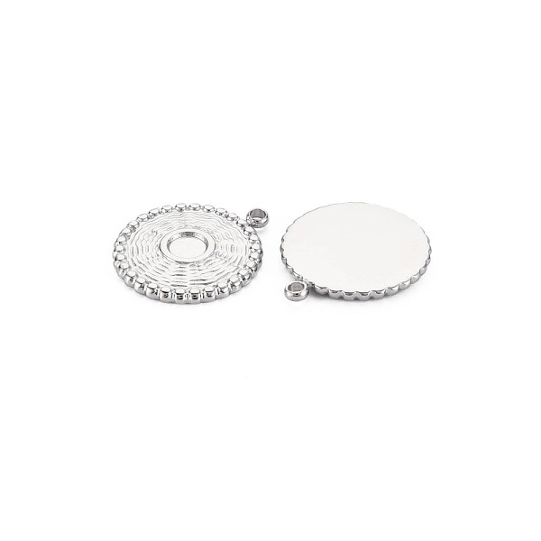 

PandaHall 304 Stainless Steel Pendant Enamel Settings, Flat Round, Stainless Steel Color, 18x15x2mm, Hole: 1.5mm 304 Stainless Steel Flat...