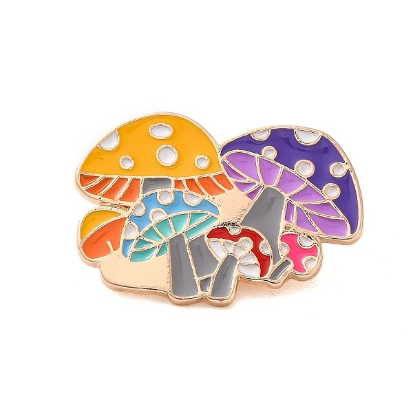 

PandaHall Enamel Pins, Alloy Brooches for Backpack Clothes, Mushroom, Colorful, 36x25x2mm Alloy+Enamel Mushroom