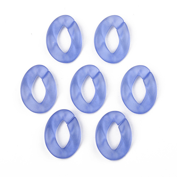 

PandaHall Transparent Acrylic Linking Rings, Quick Link Connectors, for Curb Chains Making, Frosted, Unwelded, Twist, Mauve, 39.5x29.5x7.5mm..., Purple