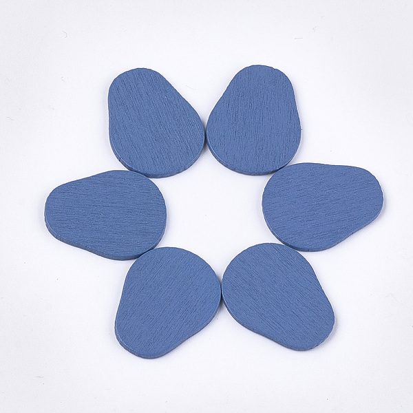 

PandaHall Painted Poplar Wood Cabochons, Doll, Royal Blue, 25x19x1.5mm Wood Doll Blue