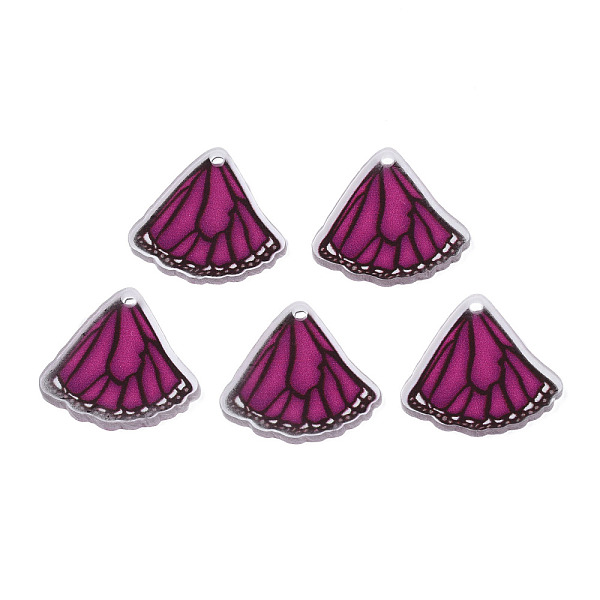 

PandaHall Printed Translucent Acrylic Pendants, Butterfly, Medium Violet Red, 19.5x20.5x2mm, Hole: 1.5mm Acrylic Butterfly