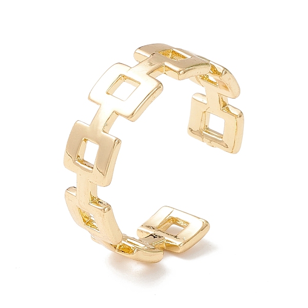

PandaHall Brass Chain Shape Cuff Rings, Hollow Open Ring for Women, Cadmium Free & Lead Free, Real 18K Gold Plated, US Size 10 1/4(19.9mm)...