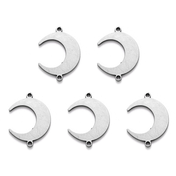 

PandaHall 201 Stainless Steel Links Connector, Laser Cut, Moon, Stainless Steel Color, 18.5x14x1mm, Hole: 1mm 201 Stainless Steel Moon