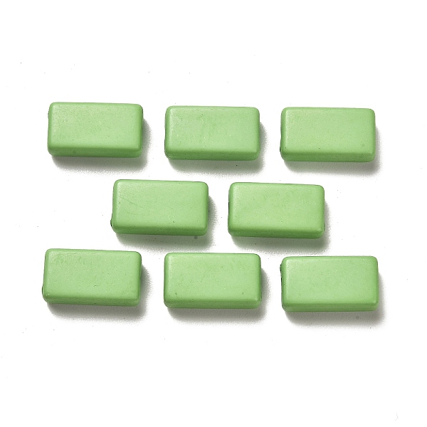 

PandaHall Opaque Acrylic Beads, Rectangle, Light Green, 18.5x10x6mm, Hole: 2mm, about 450pcs/500g Acrylic Rectangle