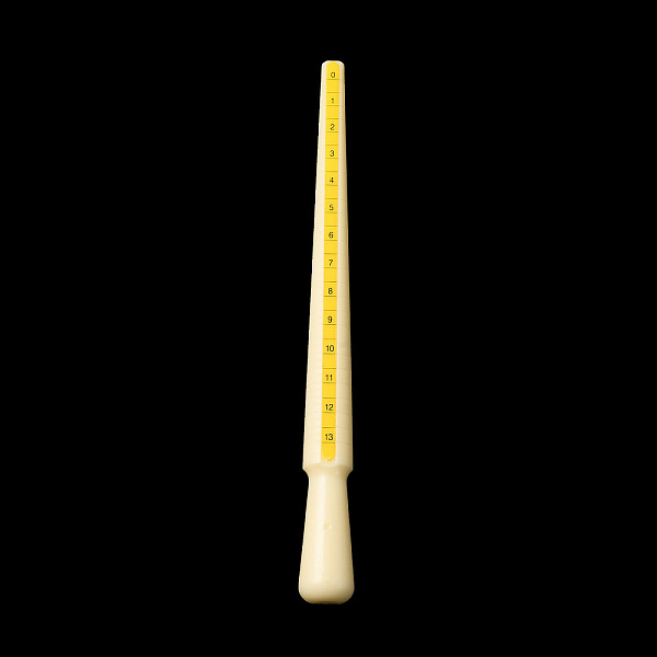 

PandaHall Plastic Ring Sizer Mandrel, Ring Gauge, Gold, 26.2x2.5cm Plastic Gold