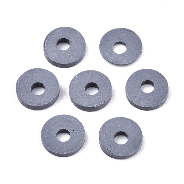 

PandaHall Handmade Polymer Clay Beads, for DIY Jewelry Crafts Supplies, Disc/Flat Round, Heishi Beads, Dark Gray, 6x1mm, Hole: 2mm, about...