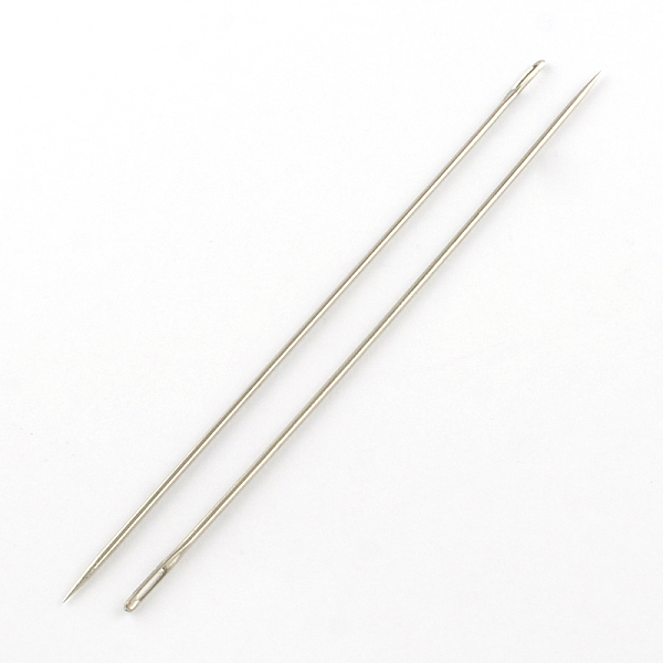 PandaHall Stainless Steel Beading Needles Pins, Stainless Steel Color, 150x1.8mm, Hole: 7x1mm Stainless Steel