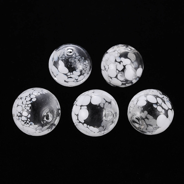 

PandaHall Transparent Handmade Blown Glass Globe Beads, Round, Clear, 20~21.5mm, Hole: 1.5mm Glass Round Clear