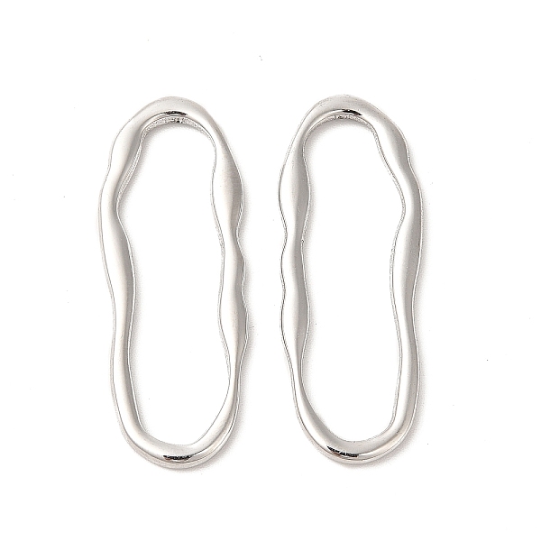 

PandaHall 304 Stainless Steel Linking Rings, Irregular Oval, Stainless Steel Color, 35x13x2mm, Inner Diameter: 30.5x7.5mm 304 Stainless...