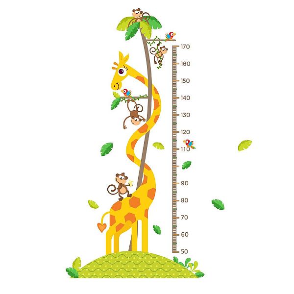 

PandaHall PVC Height Growth Chart Wall Sticker, Giraffe with 50 to 170 cm Measurement, for Kid Room Bedroom Wallpaper Decoration, Mixed..., Multicolor