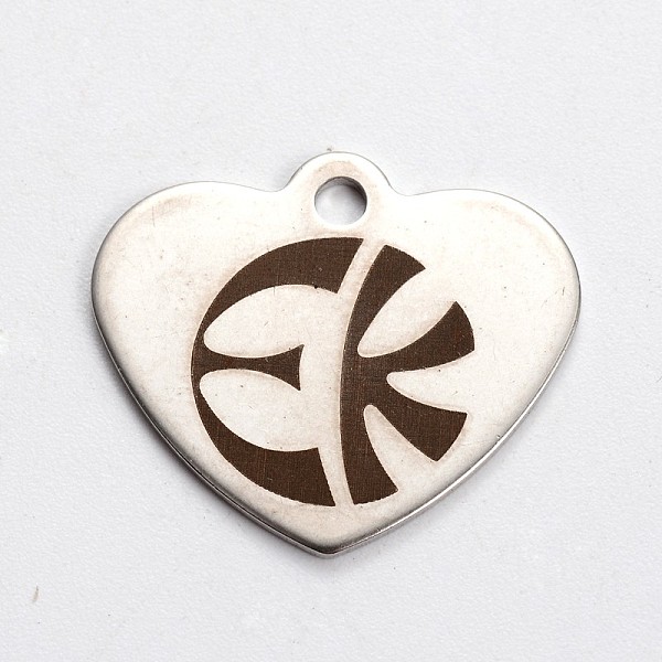 

PandaHall Stainless Steel Pendants, Heart with Direction Pattern, Stainless Steel Color, 21x24x1mm, Hole: 2mm Stainless Steel Heart