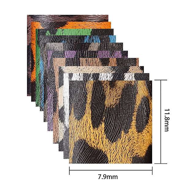 10 Pezzo Di Tessuto Con Stampa Leopardata In Pelle Laser A 10 Colori