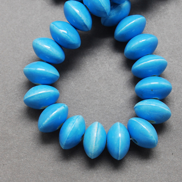 

PandaHall Handmade Porcelain Beads, Bright Glazed Porcelain, Rondelle, Deep Sky Blue, 15x10mm, Hole: 4mm Porcelain Rondelle Blue