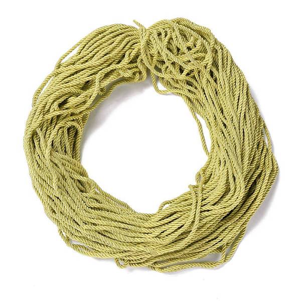 

PandaHall Polyester Cord, Twisted Cord, Champagne Yellow, 5mm, about 97~100m/bundle Polyester