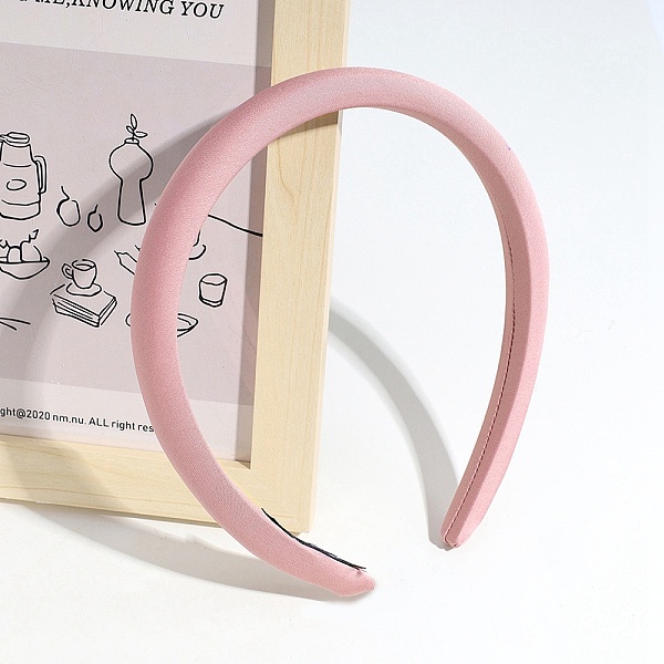 

PandaHall Solid Color Cloth Hair Band, Plain Hair Accessories for Girl, Pink, 150x130mm Cloth Pink