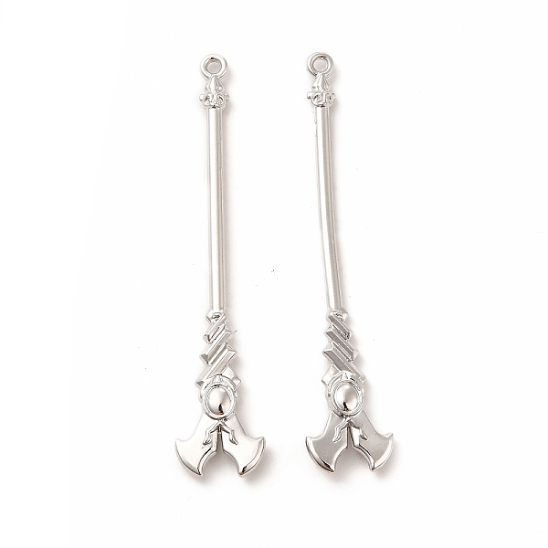 

PandaHall Rack Plating Alloy Big Pendants, Cadmium Free & Nickel Free & Lead Free, Magic Wand Charm, Platinum, 59.5x12x4mm, Hole: 2mm Alloy...