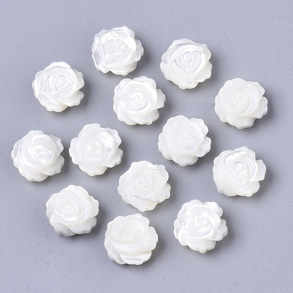 

PandaHall Natural Trochid Shell/Trochus Shell Beads, Double-Sided, Flower, Seashell Color, 10x5mm, Hole: 0.8mm Trochus Shell Flower