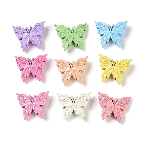 

PandaHall Column Rack Plating Spray Painted Alloy Beads for Jewelry Making, Butterfly, Mixed Color, 14.5x18x10.5mm, Hole: 3x2mm Alloy..., Multicolor