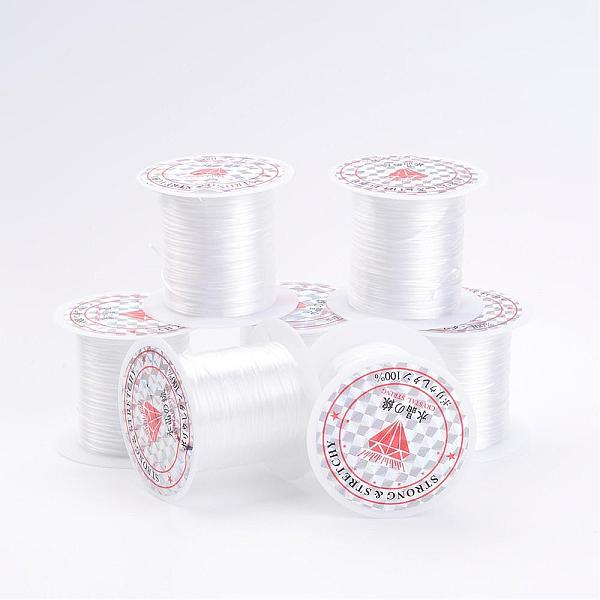

PandaHall 0.8mm Flat Elastic Crystal String, Elastic Beading Thread, for Stretch Bracelet Making, Fit Beading Jewelry Cord, White, about...