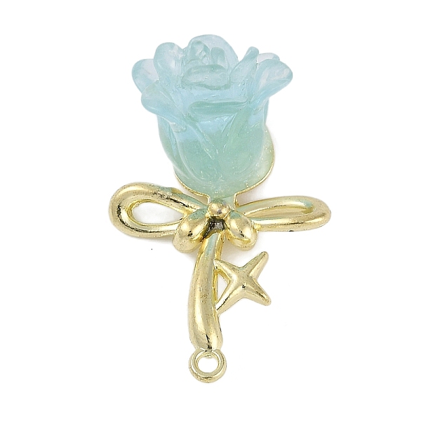 Golden Alloy Resin Pendants
