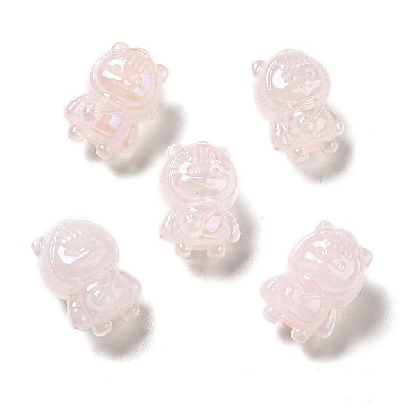 

PandaHall UV Plating Rainbow Iridescent Acrylic Beads, Girl with Cat Clothes, Misty Rose, 22x15.5x15mm, Hole: 3.5mm Acrylic Human