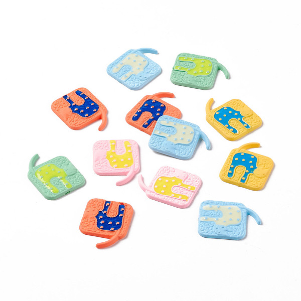 

PandaHall OPaque Resin Cabochons, Cat in the Square, Mixed Color, 29x22x2.5mm Resin Cat Shape Multicolor