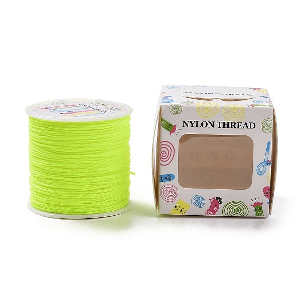 

PandaHall Nylon Thread, Yellow, 0.8mm, about 98.43yards/roll(90m/roll) Nylon Yellow