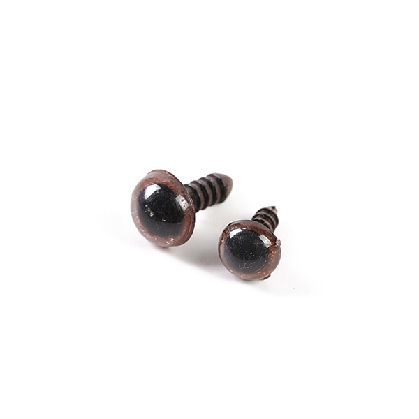 

PandaHall Craft Plastic Screws Doll Eyes, Safety Eyes, Stuffed Bear Puppet Eyes, Half Round, Saddle Brown, 15.5x10mm Plastic Half Round