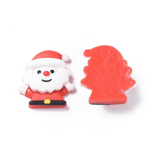 

PandaHall Christmas Theme Opaque Resin Cabochons, Santa Claus, 27x24x7.5mm Resin Santa Claus Red
