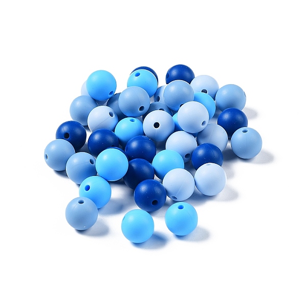 

PandaHall Round Food Grade Eco-Friendly Silicone Focal Beads, Chewing Beads For Teethers, DIY Nursing Necklaces Making, Deep Sky Blue, 12mm...