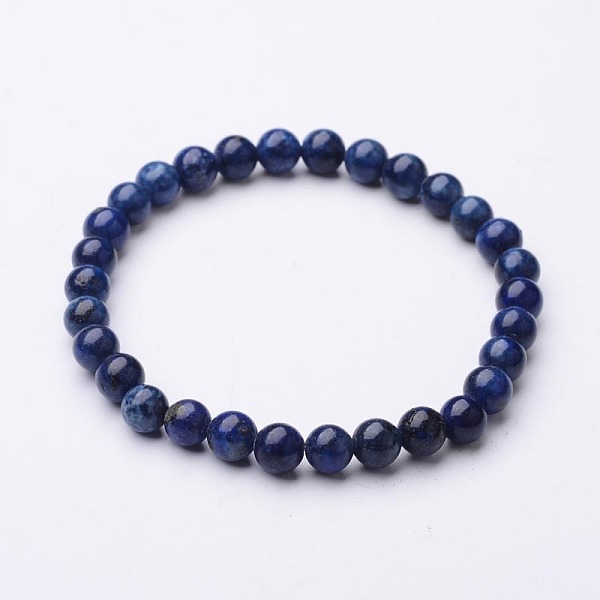 

PandaHall Natural Lapis Lazuli(Dyed) Beaded Stretch Bracelets, 56mm Lapis Lazuli
