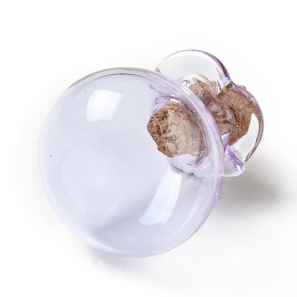 

PandaHall Lucky Bag Shape Glass Cork Bottles Ornament, Glass Empty Wishing Bottles, DIY Vials for Pendant Decorations, Lilac, 2.5cm Glass..., Purple