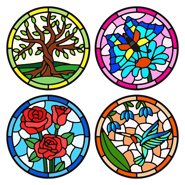 

PandaHall GLOBLELAND 4Pcs Round Glass Patterns Cutting Dies Metal Tree of Life Embossing Stencils Die Cuts for Paper Card Making Decoration...