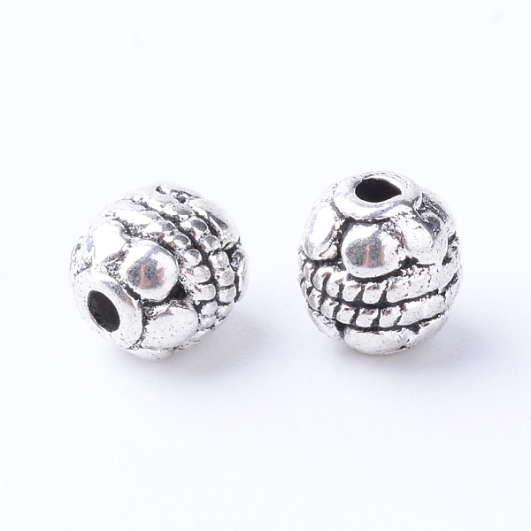 

PandaHall Tibetan Style Alloy Spacer Beads, Oval, Cadmium Free & Lead Free, Antique Silver, 5~5.5x6mm, Hole: 1mm Alloy Oval
