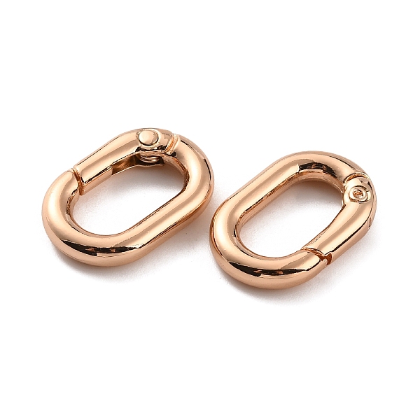 

PandaHall Alloy Spring Gate Rings, Oval, Light Gold, 21x14x4mm Alloy