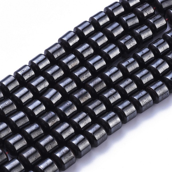 

PandaHall Magnetic Synthetic Hematite Beads Strands, Drum, Black, about 8mm in diameter, hole: about 1mm, 16 inch Magnetic Hematite Barrel...