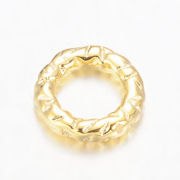 

PandaHall Rack Plating Brass Linking Rings, Lead Free & Nickel Free & Cadmium Free, Golden, 8x2mm, Hole: 4.5mm Brass Ring