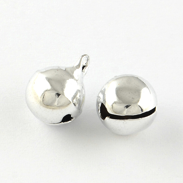 

PandaHall Vacuum Plating Brass Bell Charms Pendants, Silver, 13x10mm, Hole: 1.5mm Brass Bell Silver