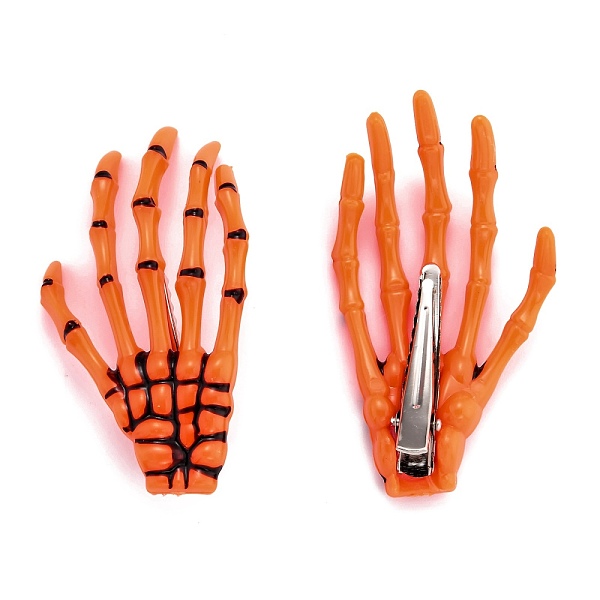 Halloween Skeleton Hands Bone Hair Clips