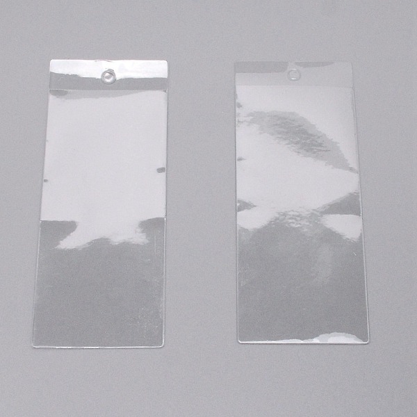 

PandaHall Rectangle PVC Transparent Plastic Bags, Clear, 13.6x5.4x0.05cm Plastic None Clear