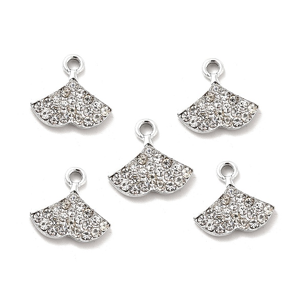 

PandaHall Alloy Rhinestone Pendants, Platinum Tone Leaf Charms, Crystal, 14x15x2.5mm, Hole: 1.8mm Alloy+Rhinestone Leaf Clear