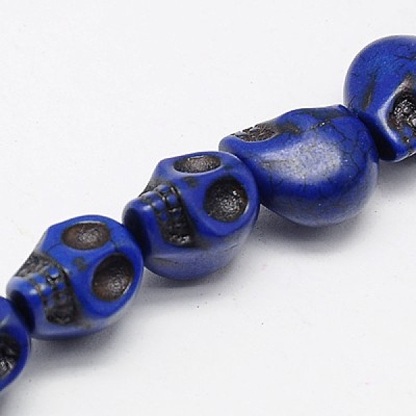 

PandaHall Synthetic Turquoise Beads Strands, Dyed, Skull, Magenta, 30x23x29mm, Hole: 1mm, about 40pcs/1000g Synthetic Turquoise Skull Pink