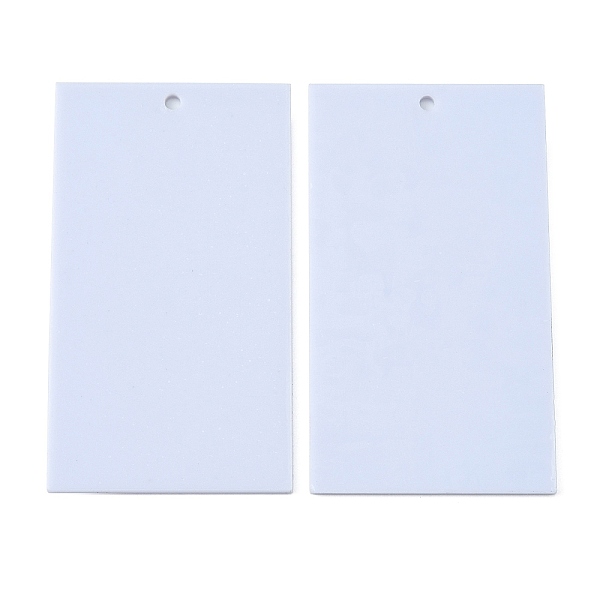 

PandaHall Customization Blank Acrylic Board, White, 88x50x2mm, Hole: 3mm Acrylic White