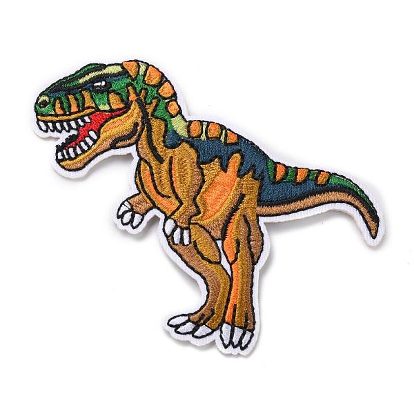 

PandaHall Computerized Embroidery Cloth Iron on/Sew on Patches, Costume Accessories, Dinosaur, Colorful, 89x106x2mm Cloth Dinosaur