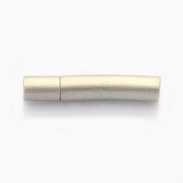 

PandaHall Mixed Styles Column 304 Stainless Steel Bayonet Necklace Clasps, Stainless Steel Color, 26 & 30x6mm, Hole: 3mm 304 Stainless Steel
