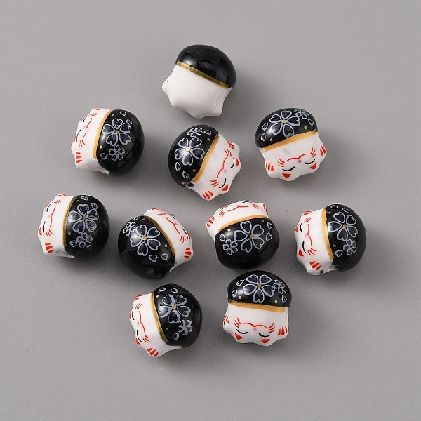 

PandaHall Handmade Porcelain Beads, Famille Rose Porcelain, Lucky Cat, Black, 14x12.5x11.5mm, Hole: 2mm Porcelain Cat Shape Black
